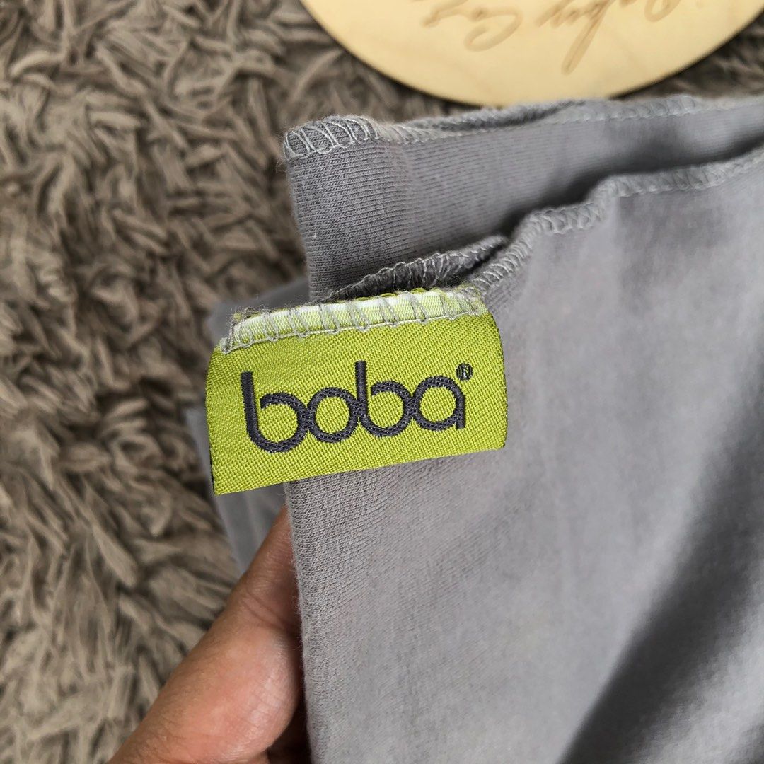 Boba wrap carrier (Category: Carriers & Slings) located in Cabiao. Submitted by MomAndBabyCorner (Listing ID 1292720595, Image 3). Description: Boba EUC Super nice pa ng fabric with discoloration, see photos for reference PHP 800.