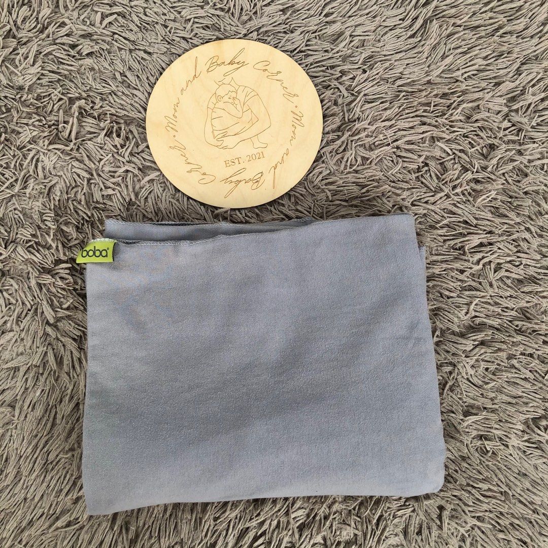 Boba wrap carrier (Category: Carriers & Slings) located in Cabiao. Submitted by MomAndBabyCorner (Listing ID 1292720595, Image 2). Description: Boba EUC Super nice pa ng fabric with discoloration, see photos for reference PHP 800.