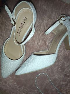 BRAND WHITE NEW HEELS / PARTY SANDALS / SHOES WOMEN