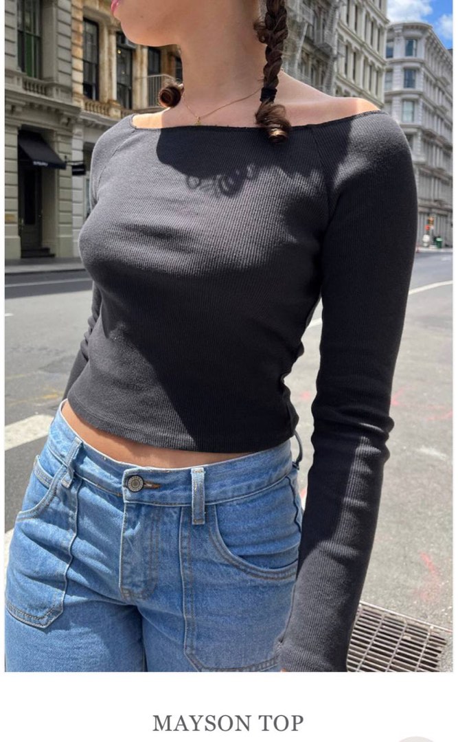 Authentic MCKENNA RIBBED EYELET CROP TOP