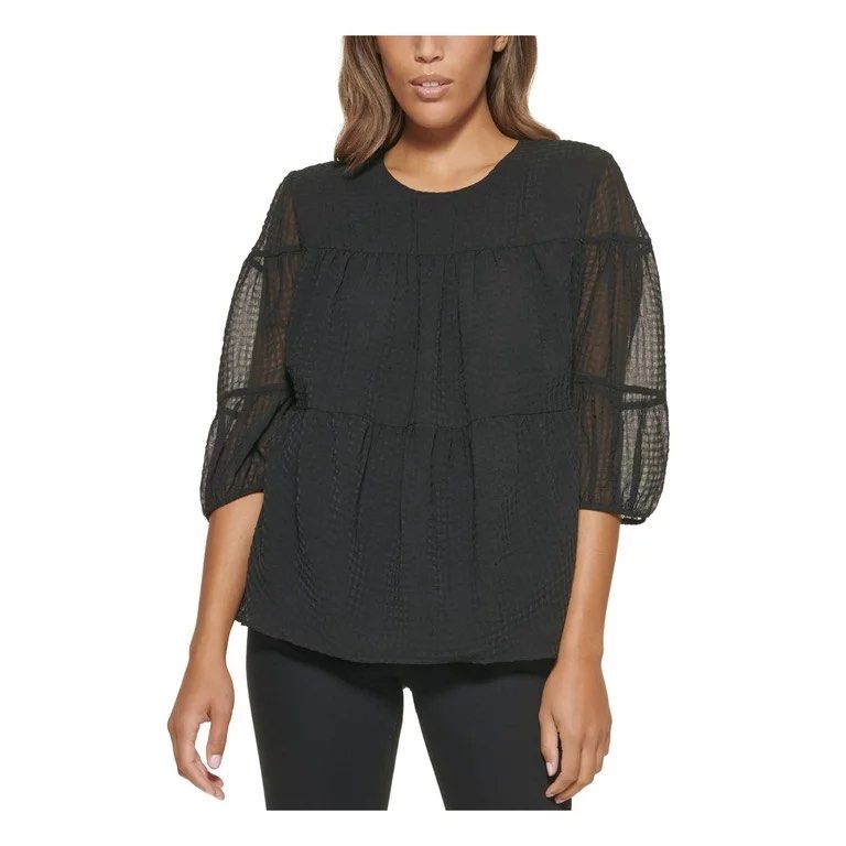 Calvin klein women's best sale blouses