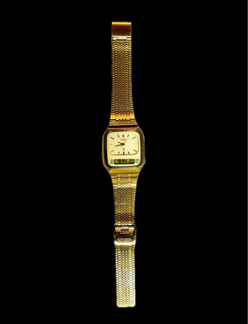 Citizen Vintage Gold Digital and Analog Combi Watch