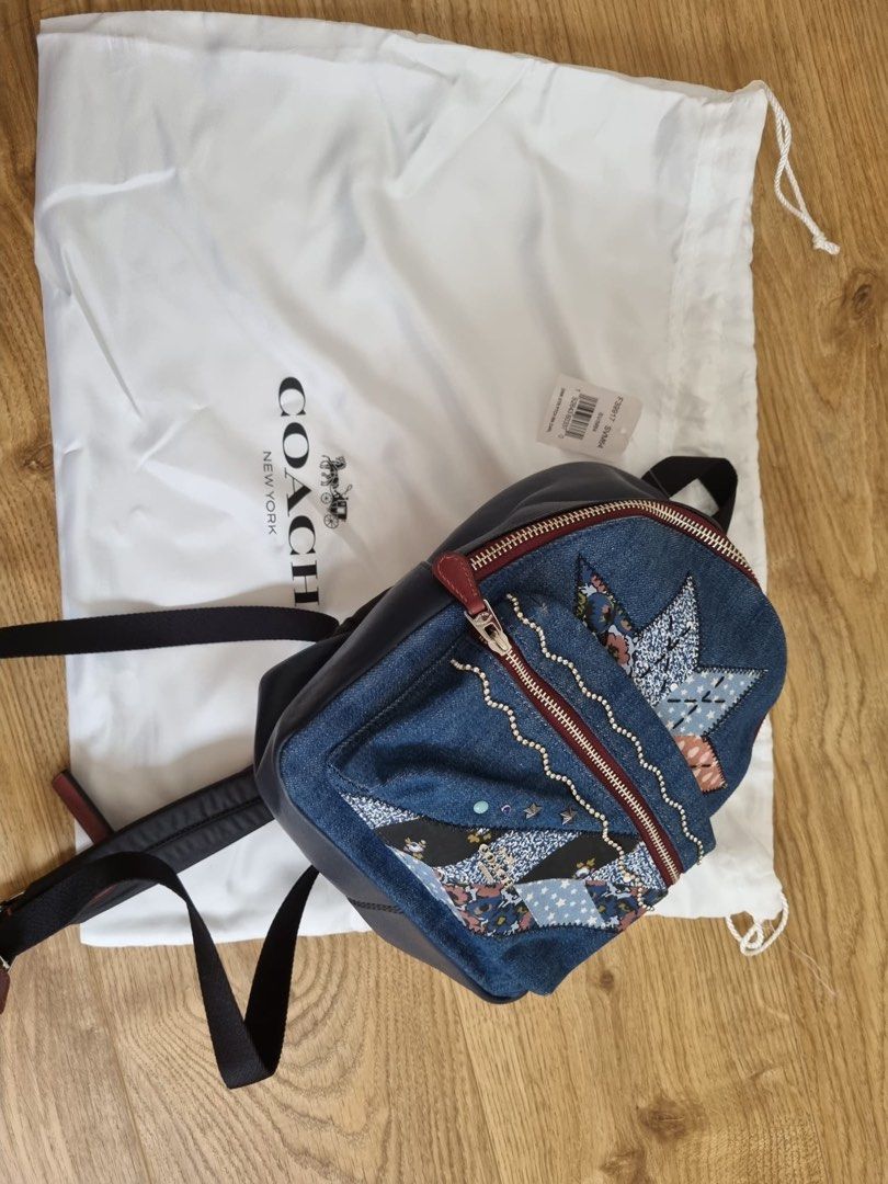 Coach Mini Charlie Backpack with Star Patchwork
