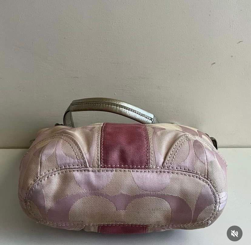 Coach Pink Signature Baguette Bag Women s Fashion Bags Wallets Shoulder Bags on Carousell