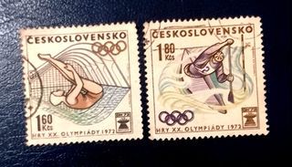 Czechoslovakia 1972 - Olympic Games - Munich, Germany 2v. (used)