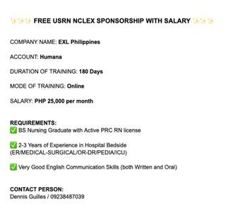 Free USRN NCLEX Sponsorship with Salary