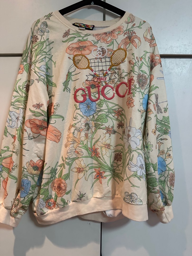 Gucci floral sweatshirt Women s Fashion Coats Jackets and Outerwear on Carousell