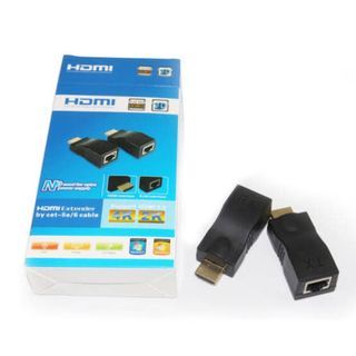 HDMI Extender HDMI Extension 2K 4K up to 30m transmission CAT5e / CAT6 UTP Ethernet Cable RJ45 Ports LAN Network for PC