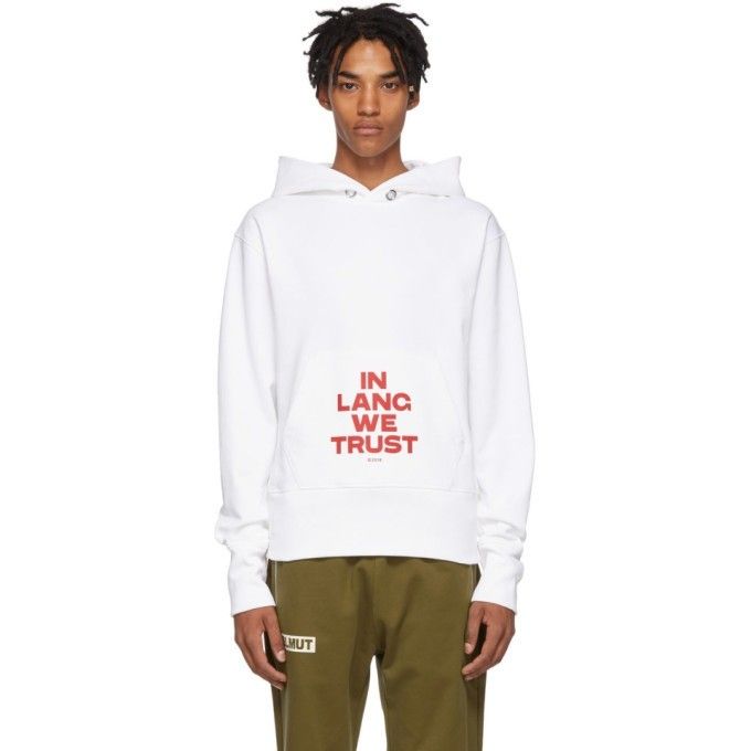 Helmut lang hoodie in lang we trust new arrivals