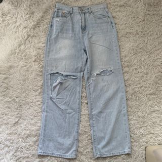 Highwaist Denim Ripped Jeans