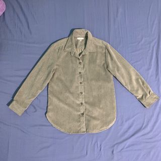 H&M L.O.G.G Corduroy Button Down Oversized Shirt Polo