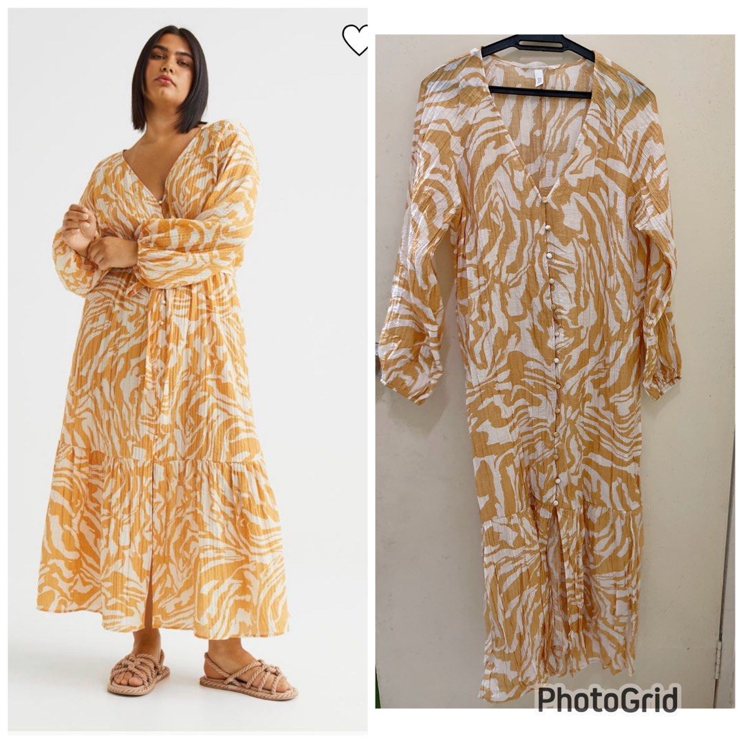 H M printed crepe maxi dress Women s Fashion Dresses Sets