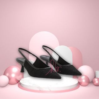 H&M slingback kitten pointed heels