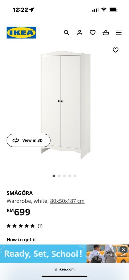IKEA SM G RA Wardrobe white