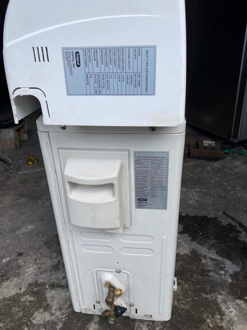 Koppel 1.5hp Split type aircon (Category: Air Conditioning and Heating) located in Quezon City. Submitted by krissssssssssx (Listing ID 1292685287, Image 2). Description: 🔥FOR SALE🔥 🍃 Koppel 1.5hp Split type Aircon (Non-Inverter) ☑️ Second hand 🪄Price: 12k ❗️Unit only ❗️ Good running condition ❌AS IS WHERE IS❌ ❌Installation not included❌ ❌ LOW BALLERS ARE NOT ALLOWED ❌ ‼️PLEASE TAKE NOTE‼️ 👉🏻Non-Refundable 👉🏻Highly recommend na pick-up sa