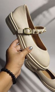Lolita style beige shoes