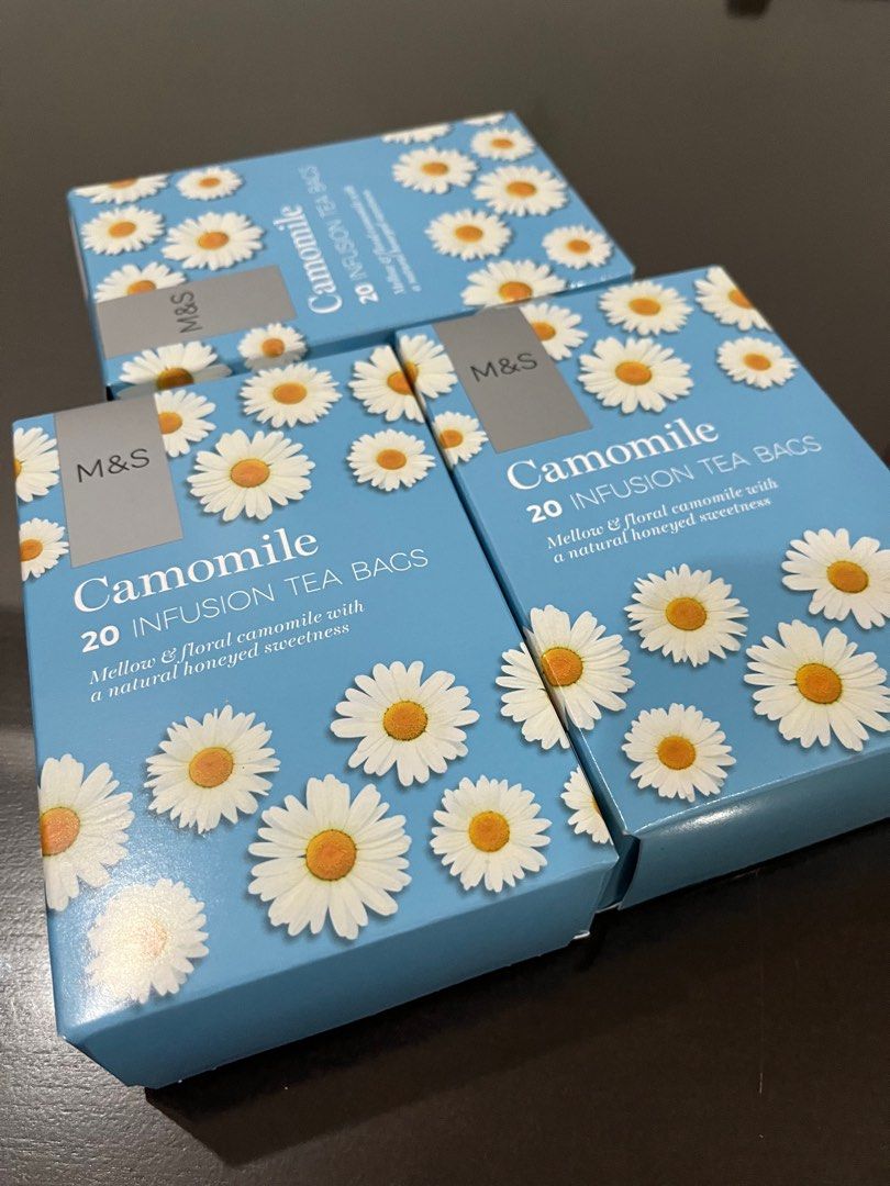 Marks & Spencer Camomile Tea (Category: Beverages) located in Pasig City. Submitted by missclaud.essentials (Listing ID 1292786693, Image 1). Description: New packaging .