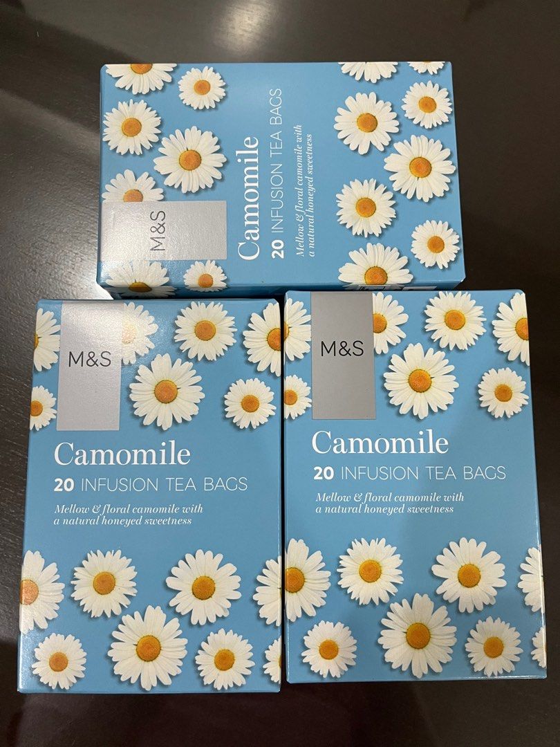 Marks & Spencer Camomile Tea (Category: Beverages) located in Pasig City. Submitted by missclaud.essentials (Listing ID 1292786693, Image 2). Description: New packaging .
