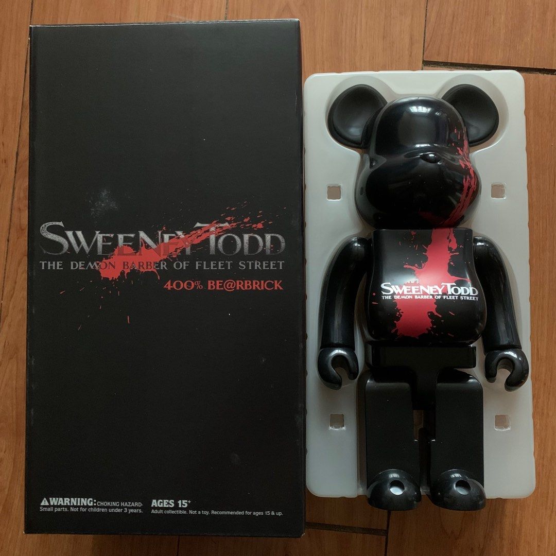 Medicom Toy Be@rbrick Bearbrick 400% Sweeney Todd 魔街理髮師已開封 