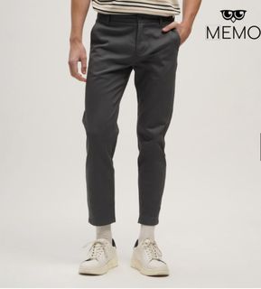 Memo Super Skinny Trousers With Owl Embro For Men (Dark Gray)