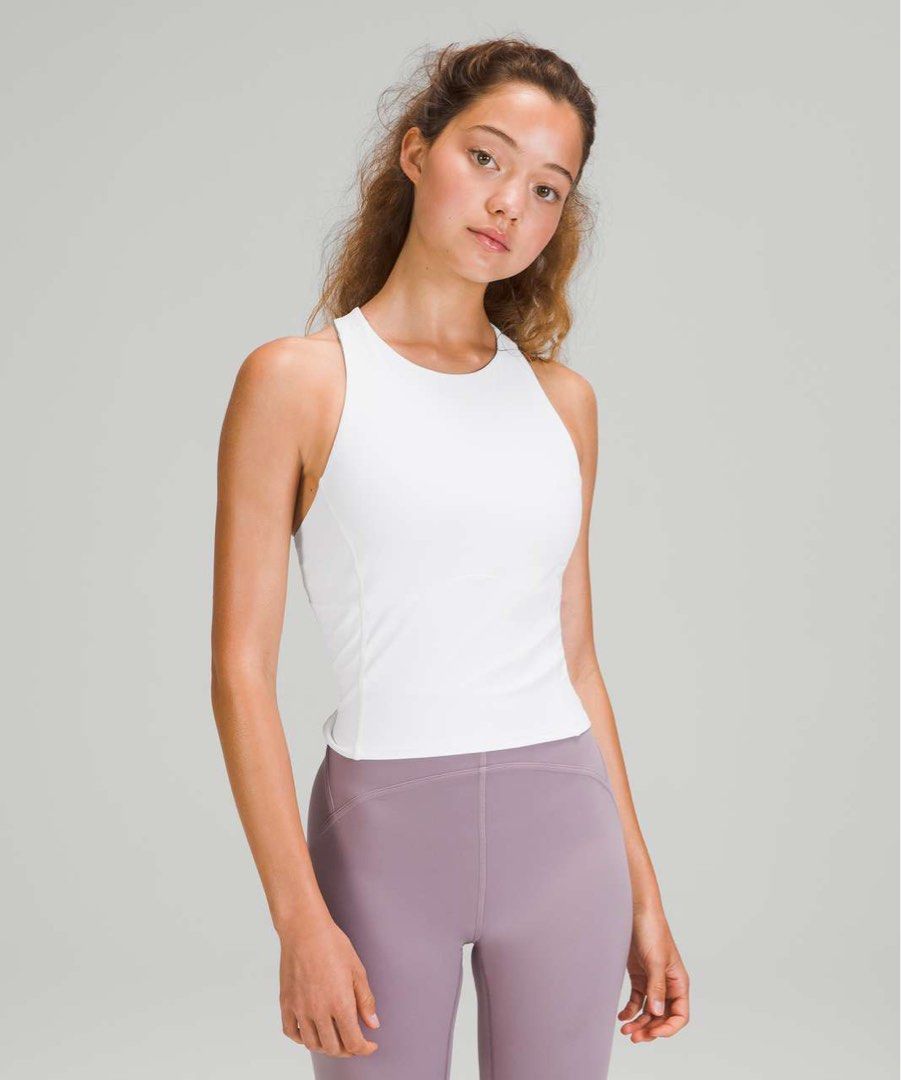 Lululemon in-built Bra Tank in White, Women's Fashion, Activewear on  Carousell