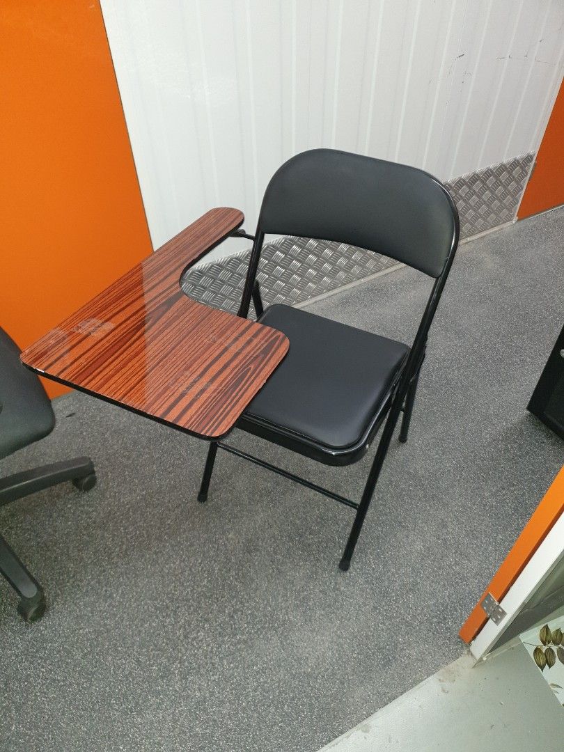 Office Chair Folding Chair with Table attached Foldable Training chairs