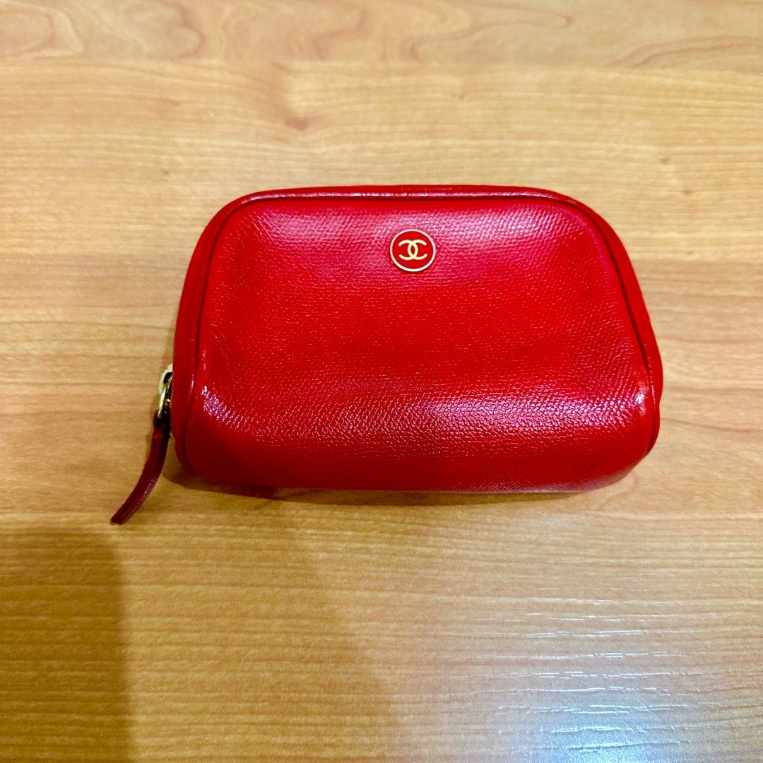 Original CHANEL caviar leather red pouch (Category: Luxury Bags & Wallets) located in Manila. Submitted by mayrie.co (Listing ID 1292761785, Image 2). Description: ❣️AVAILABLE❣️bought in Japan •GUARANTEED ORIGINAL CHANEL •caviar leather red pouch •hologram interior & hologram intact •with serial code/number •fits foldable phone, make-up, powerbank,cards etc. •no flaws :).
