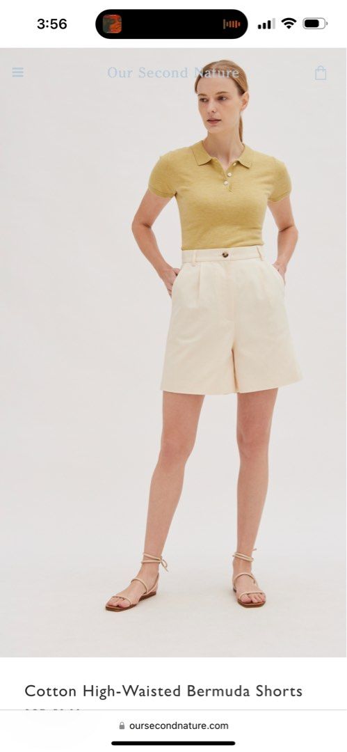 High-Waisted Cotton Shorts - Our Second Nature