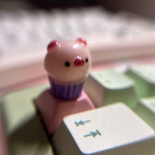 Pink Artisan Keycaps for Mechanical Keyboard
