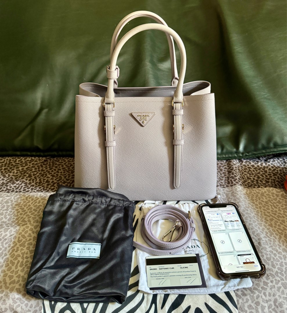 Prada cuir double bag cheap