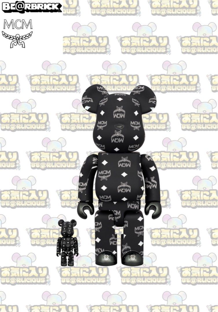 その他 Bearbrick MCM BLACK Ver. 100% & 400% MEDICOM TOY - BE@RBRICK MCM BLACK Ver. 100％ & 400％
