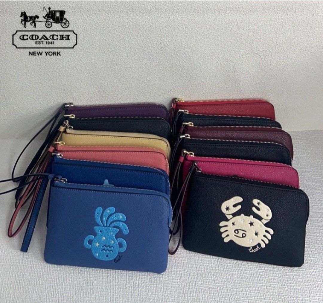 Coach zodiac coin purse deals