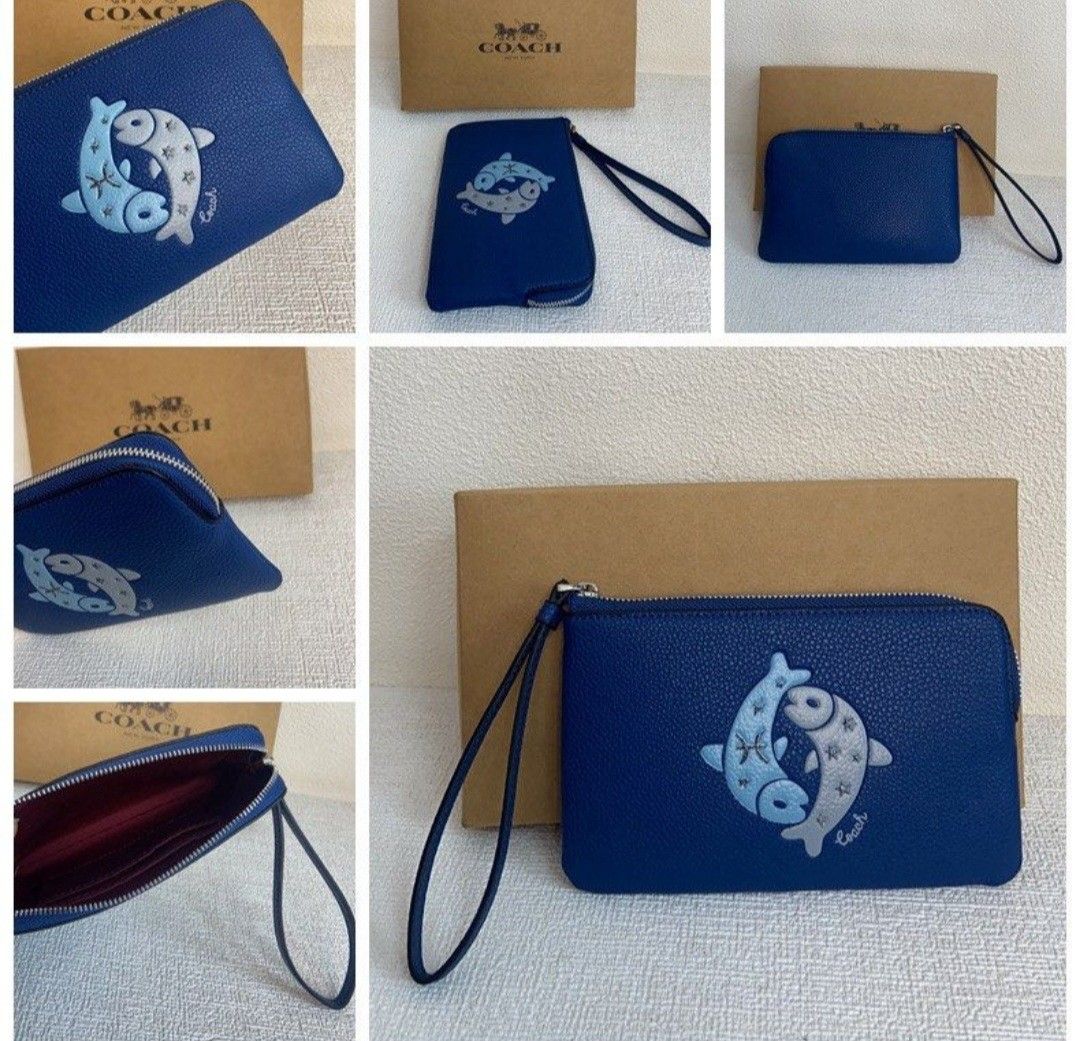 Preorder Coach signature zodiac horoscope wristlet pouch waiting time 10 to 12days after payment has been made chat to buy to order