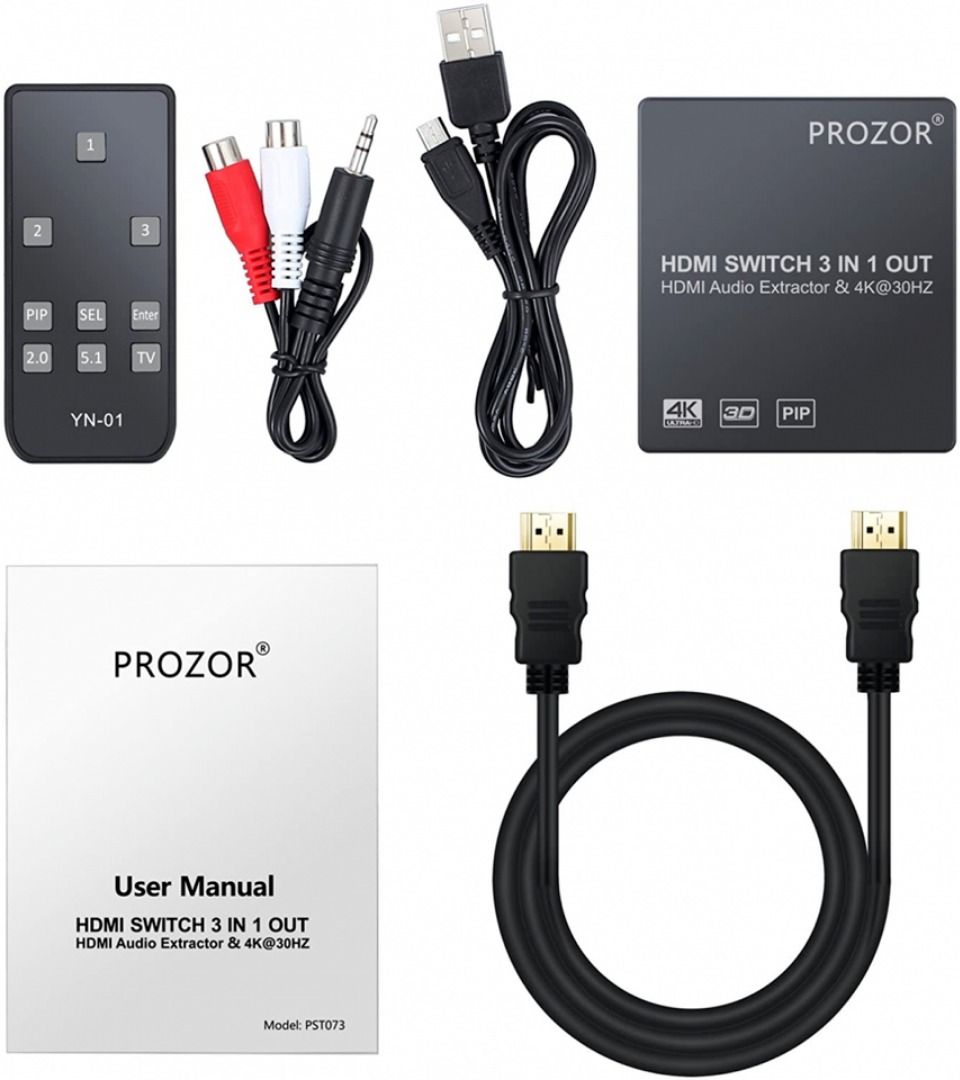 PROZOR HDMI SWITCH 3 IN 1 OUT