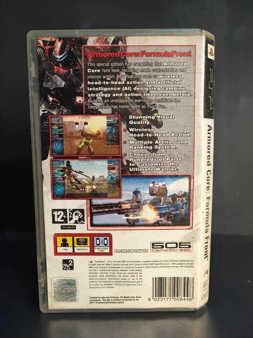 PSP UMD Games Armoured Core Formula Front Extreme Battle (Category: PlayStation) located in Malolos. Submitted by ricojoie_collection (Listing ID 1292692725, Image 2). Description: PSP UMD Games Region 2 Welcome to my shop! Our products are part of our collection . You can chat with us if you have any questions. Happy shopping.