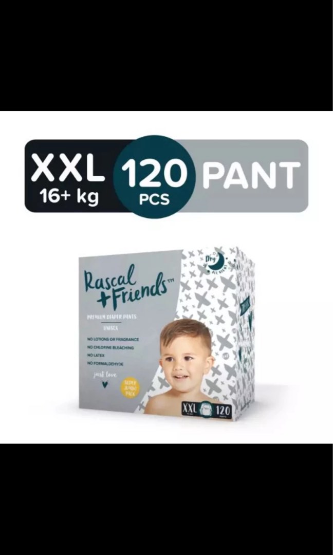 Rascal+Friends XXL Pants, Babies & Kids, Bathing & Changing, Diapers & Baby  Wipes on Carousell