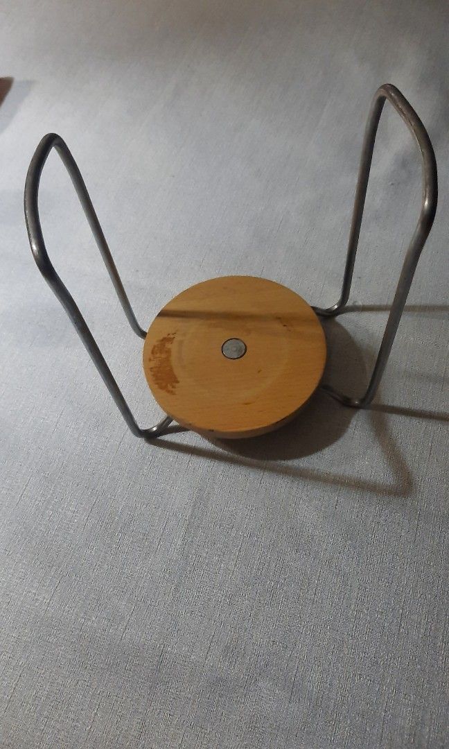 Rationell Ikea 7" adjustable plate holder (Category: Other Kitchenware & Tableware) located in Manila. Submitted by luckycharm_215 (Listing ID 1292719340, Image 1). Description: Ikea plate holder,wooden metal material.