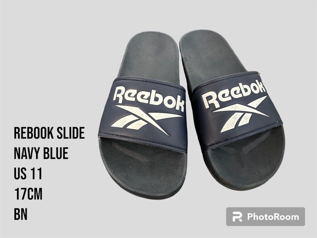 Reebok Slides / Sandals Kids (Category: Babies & Kids Fashion) located in Taguig. Submitted by tinvc (Listing ID 1292679325, Image 1). Description: Rfs: gifted to my son but still way too big Loc: Near Vista Mall Taguig.