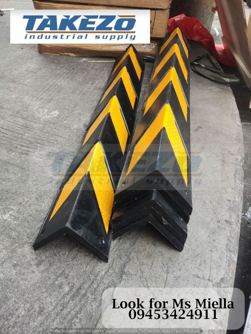 Rubber Corner Guard with Reflectorized Sticker, Commercial & Industrial ...