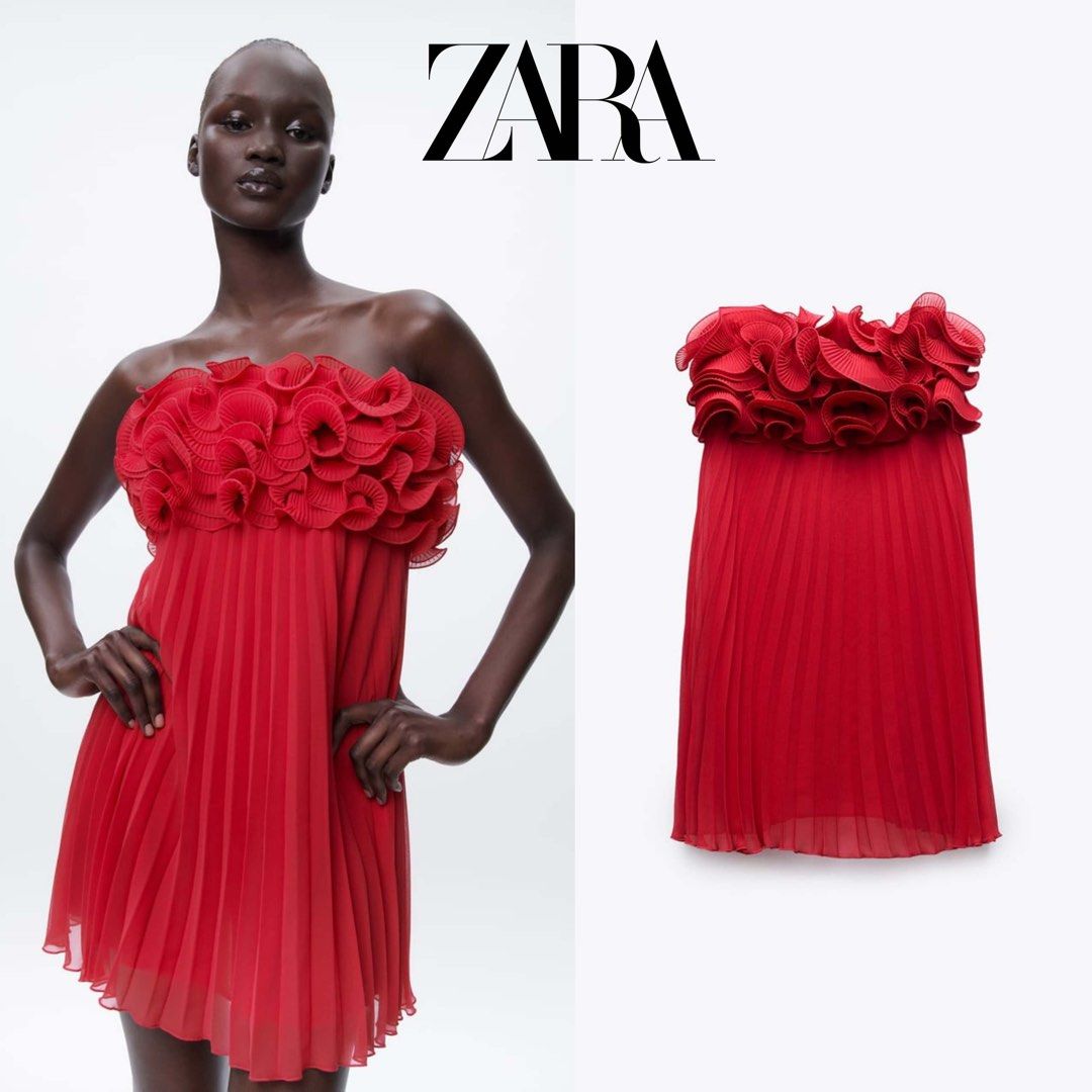 Ruffles New year party dress Zara Women s Fashion Dresses Sets Dresses on Carousell