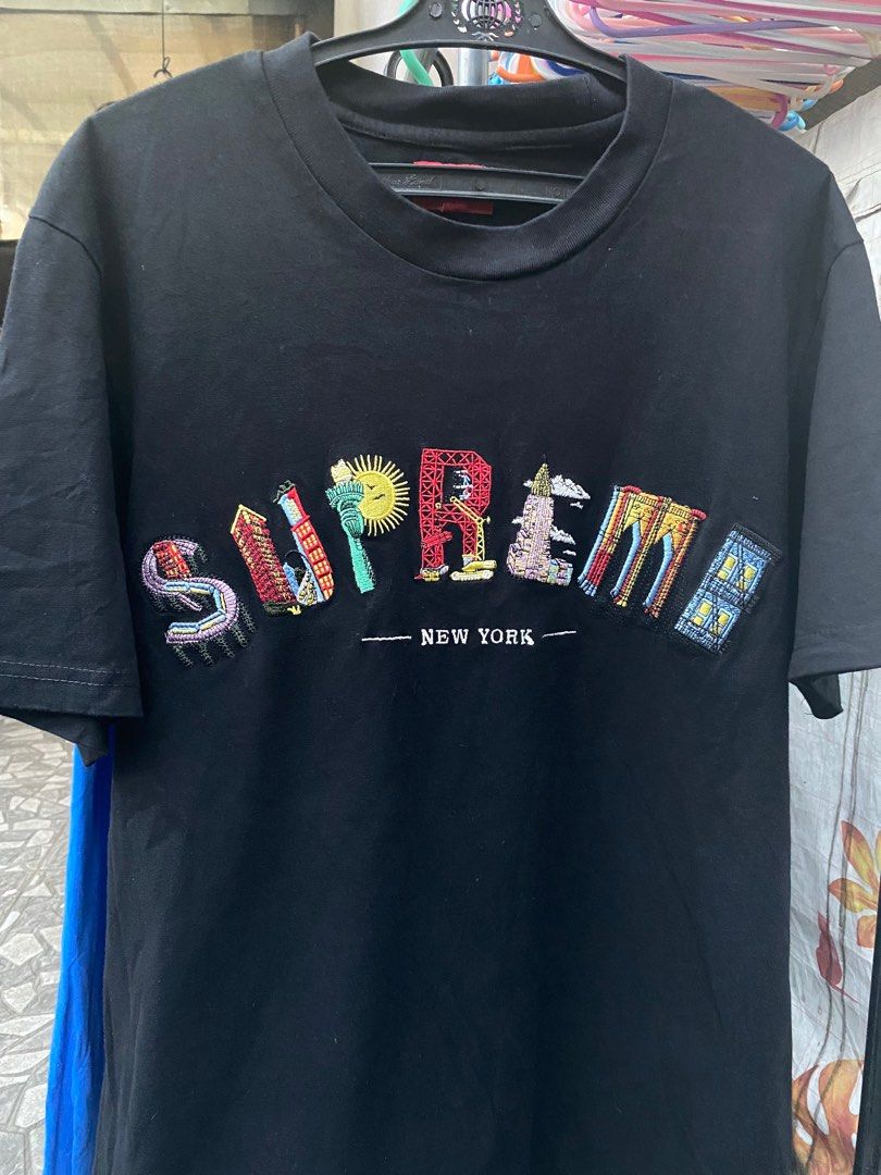 Supreme City Arc Tee-Embroidered Logo Black Shirt [MEDIUM], Men's ...