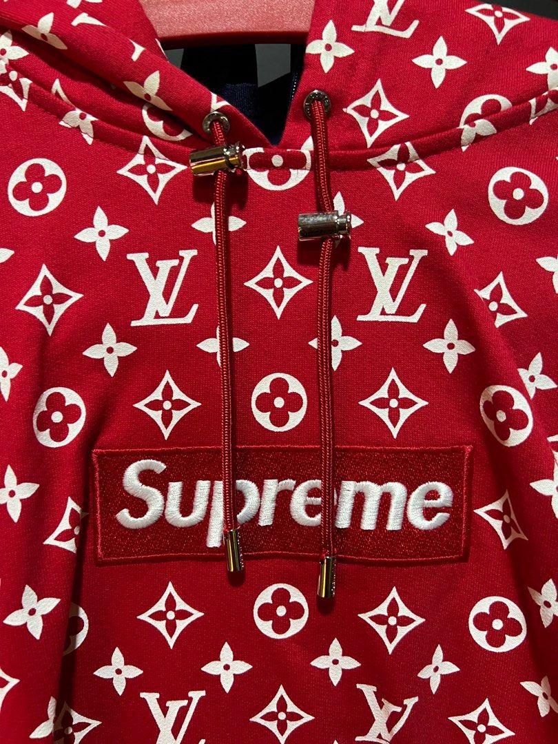 Supreme louis vuitton hoodie top real