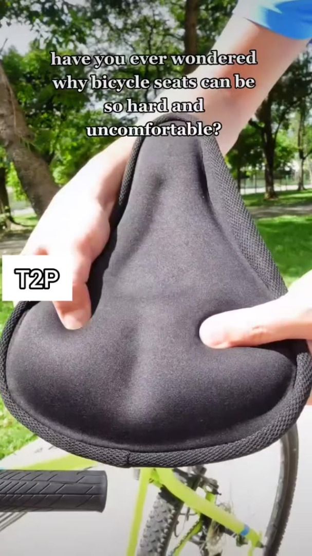 T2P Bike Wide Seat Cushion Gel Bicycle Saddle Cover for Women Men Large Bicycle Saddle QUEEN856 Sports Equipment Bicycles Parts Parts Accessories on Carousell