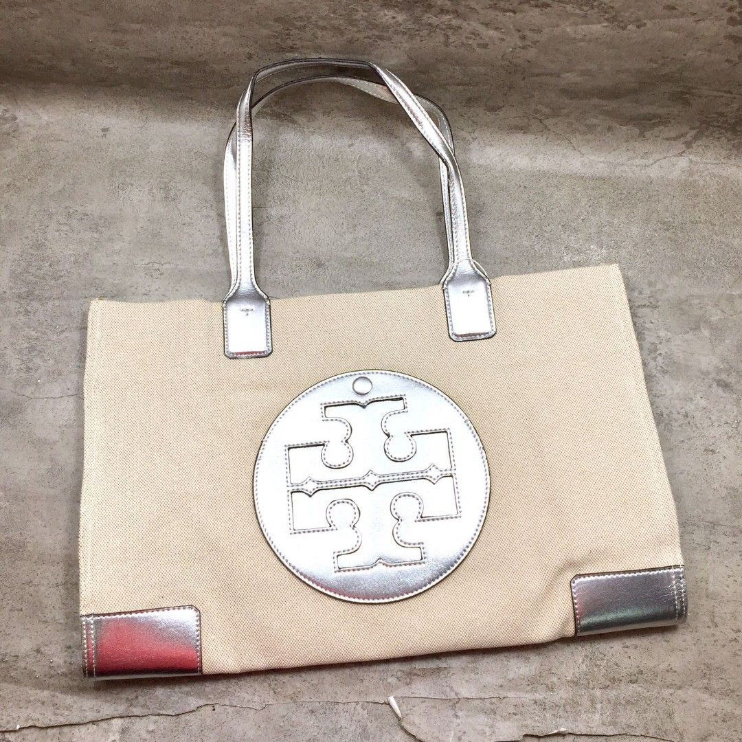 TB Ella Metallic Canvas Tote Big Barang Mewah Tas Dompet di Carousell