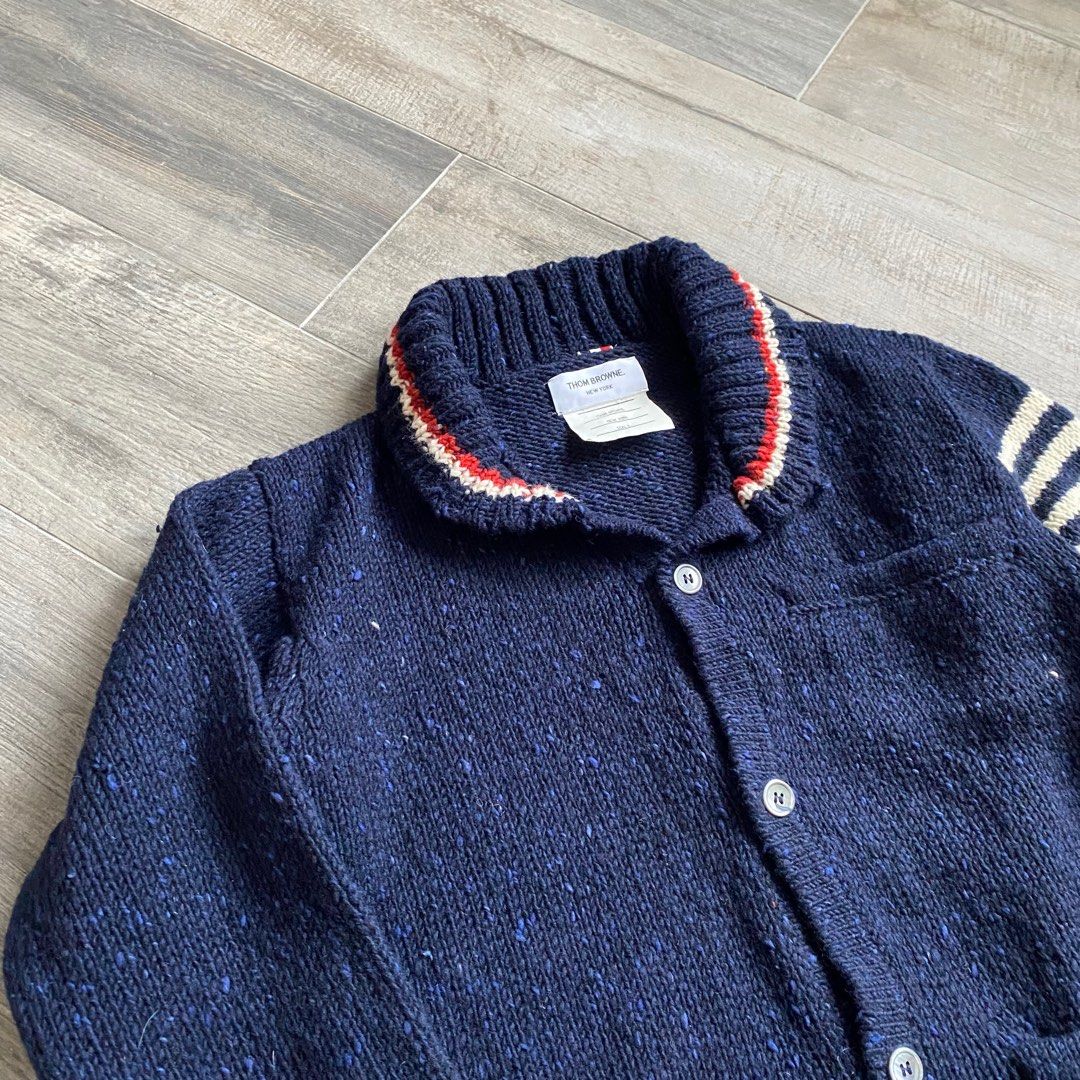 Thom browne cardigan navy deals