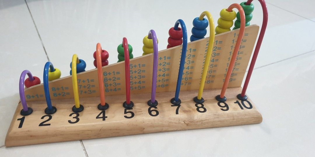 Toyshine Wooden Calculation Abacus Shelf for Counting, Babies & Kids,  Infant Playtime on Carousell