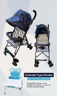 Umbrella Type Stroller with Free Feeding Chair