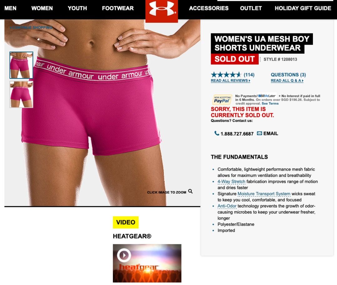 Under armour underwear women's boy shorts on sale