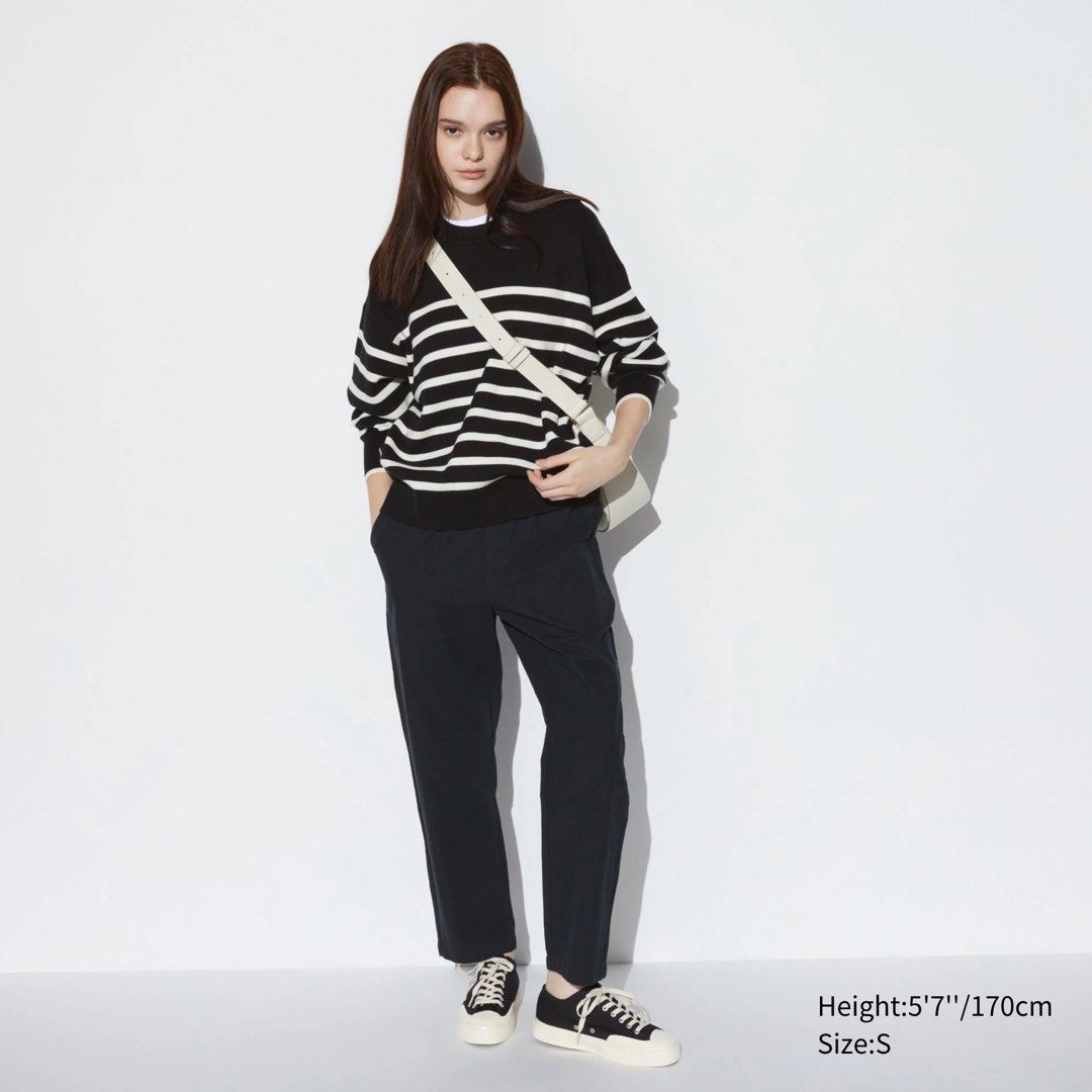 Uniqlo Cotton Relaxed Ankle Pants, Women's Fashion, Bottoms, Other