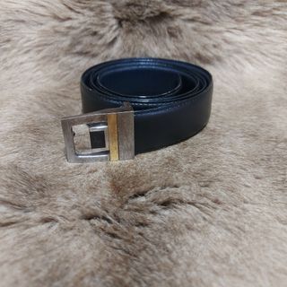 Vintage christian dior black leather belt